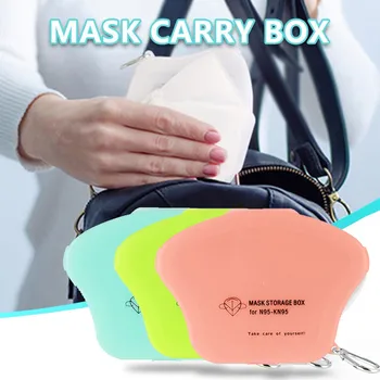 

Colorful Hangable Portable Face Mask Storage Case -dirty -proof Saves Mask Storage Box Masks Container Safe Organizer