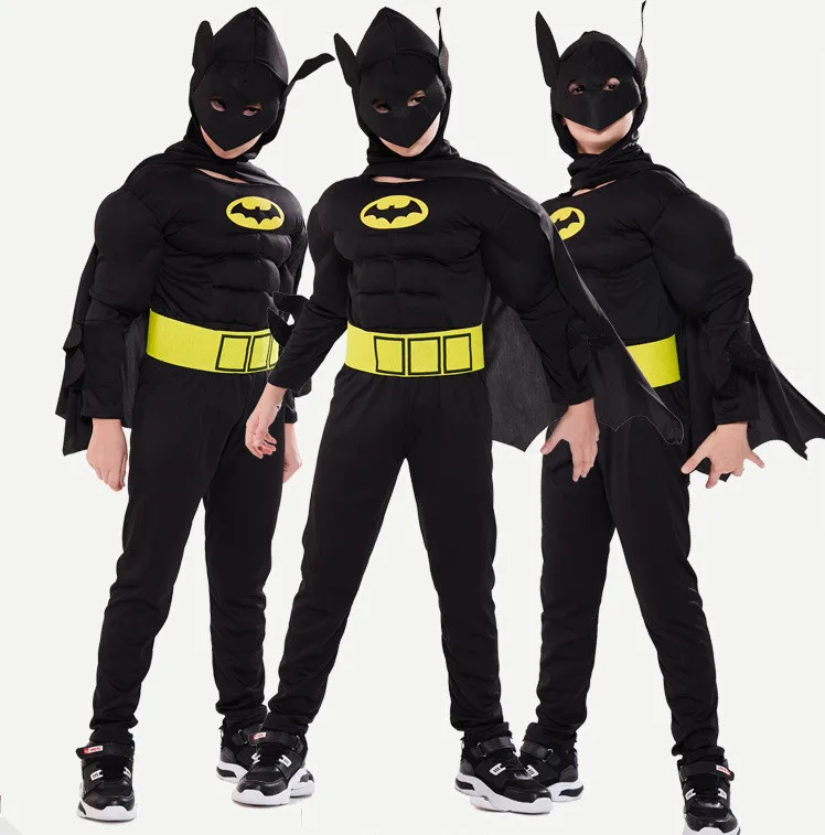 

Children's muscles play hero costume, Superman Batman Spider-Man COSPLAY prop costume