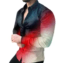 Primavera e outono camisola masculina ajuste fino frete grátis inteligente casual turn down collar completa poliéster algodão floral camisa S 3xl