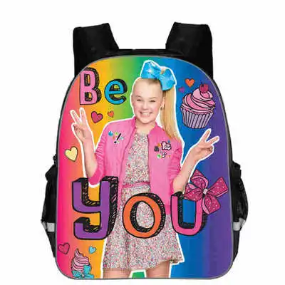 Белый JoJo Siwa рюкзак для девочек с принтом горячая распродажа 16 дюймов детские школьные сумки Подростковая сумка для книг качественные Подарки на день рождения сумки - Цвет: Белый