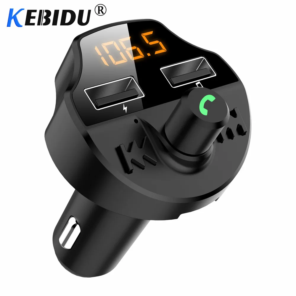 Автомобильное зарядное устройство для телефона с двумя usb-портами 3.1A, Bluetooth V5.0, fm-передатчик, напряжение, ЖК-дисплей, беспроводной fm-модулятор, Автомобильный MP3-плеер, TF U диск