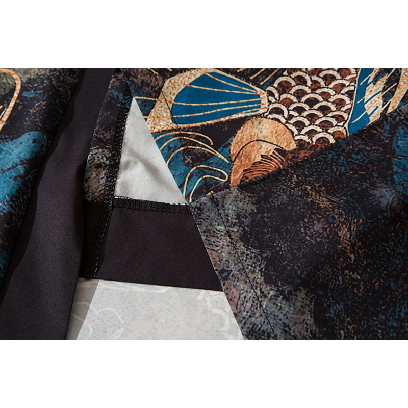 Cardigan Shirt Haori Women Traditional Carp Print Kimono Women Japanese Samurai Yukata Female Men Asian Clothes Kimono Pants Set