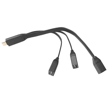 

Type-C Cable 3 in 1 USB OTG Host Cable Hub Cord Adapter Connector Splitter