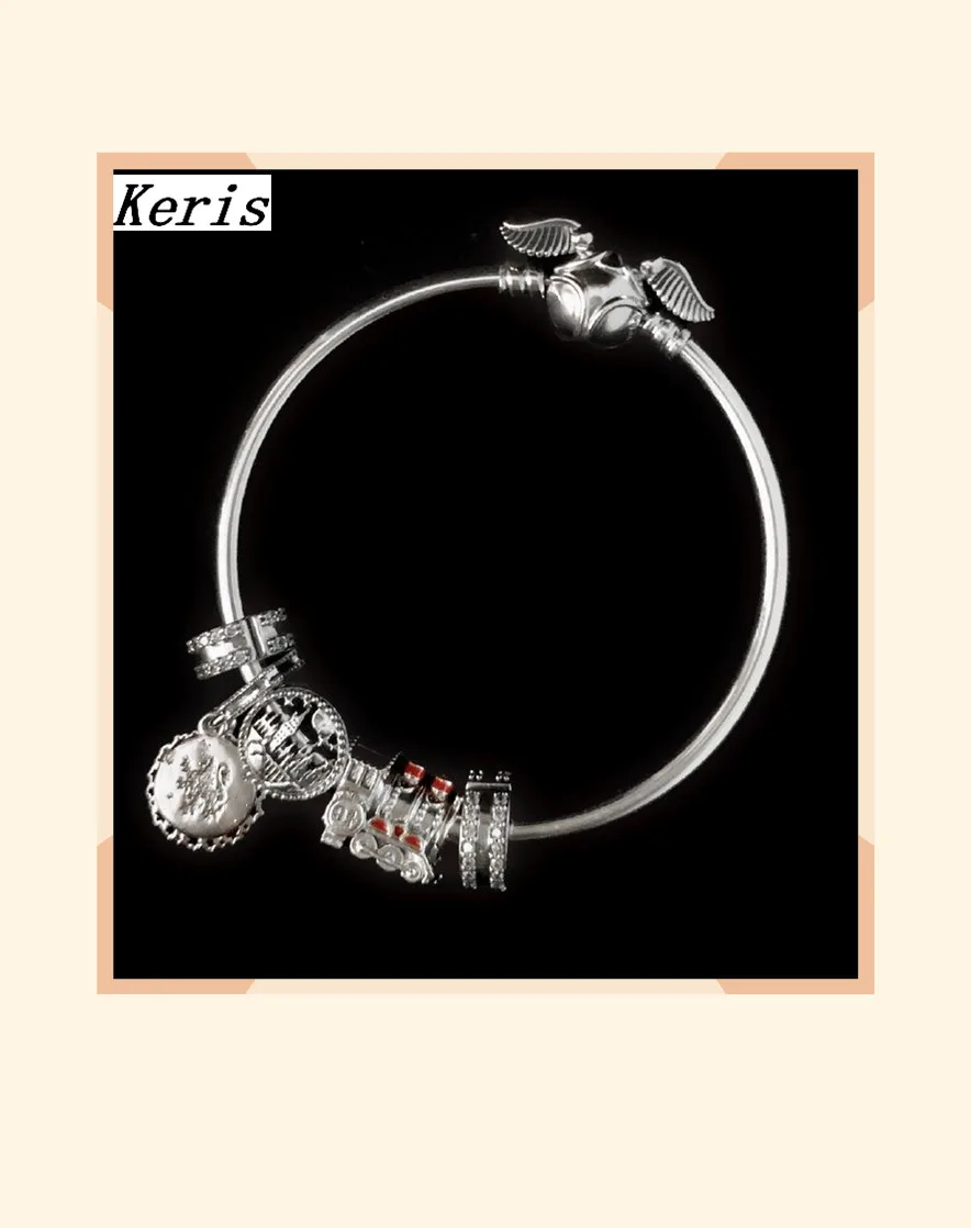 

High Quality Original 1:1 100% Silver Castle Pattern Beads Train String Bracelet Free Free Postage