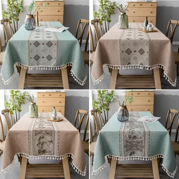 

Tablecloth Chinese-style table flag cotton and hemp retreat new China-Japan simple coffee table cover