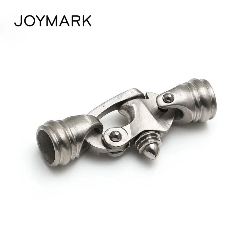 

6.5mm Hole Matte Stainless Steel Large Lobster Lock Clasps End Caps Jewelry Findings For Leather Bracelet Necklace BXGC-021