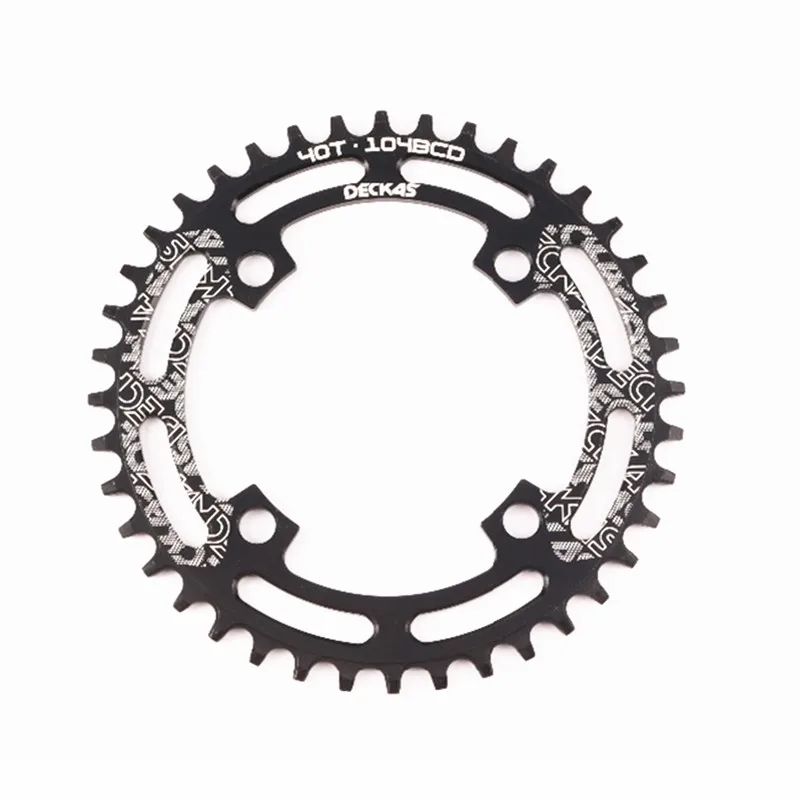 DECKAS круглый 104BCD 40/42/44/46/48/50/52T горный велосипед Звездочка MTB велосипед диаметра окружности болтов(Алюминий узкая широкая цепь из колец цепь BCD 104