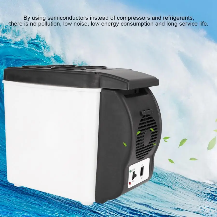 

6L 12V Mini Car Refrigerator Portable Multi-Function Auto Car Cooler Warmer Freezer Cigarette lighter plug