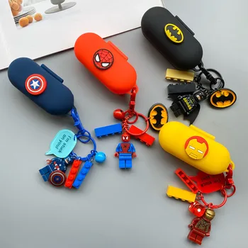 

Cartoon Mavel Silicone Case for Huawei FreeBuds for Honor Flypods Lite Youth Version Earphone Protective Cover Decor Keyring