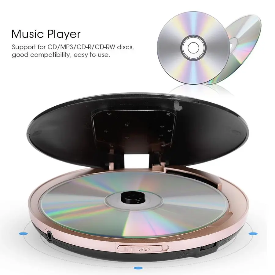 HOTT Rechargeable Bluetooth 5.0 Portable CD Player