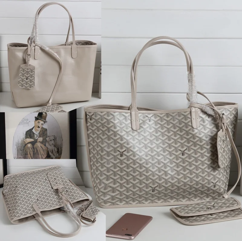 

Real Leather Shoulder Bag Compsite Bag with Purse Bag Two Side Available Tote Bag Large Capacity Bag for Women Tote Big Size