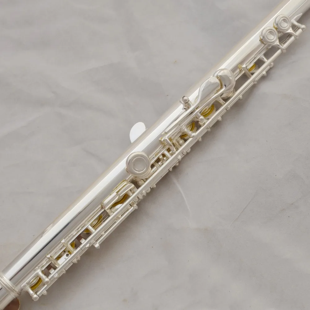 Флейта 517 Посеребренная профессиональная флейта инструмент промежуточные студенческие флейты C ноги 16 закрытых отверстий E ключ