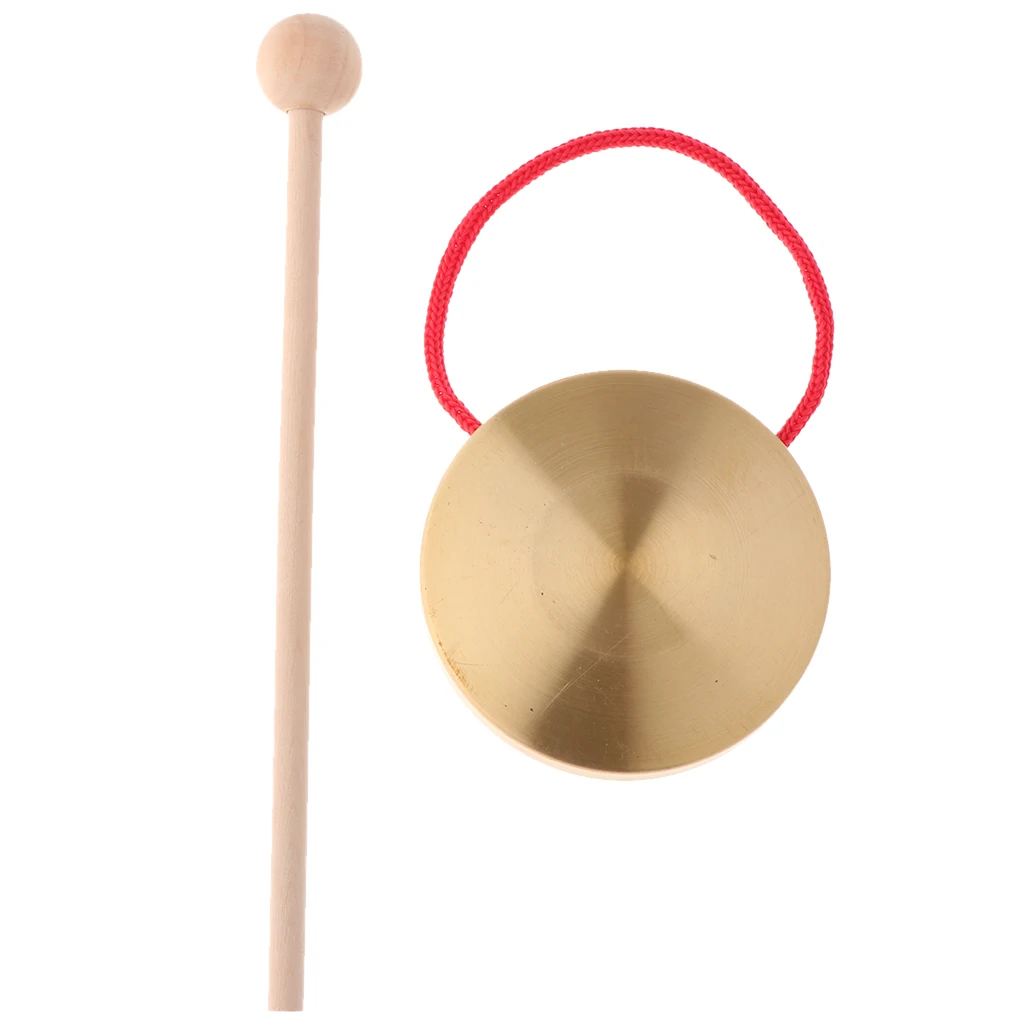Mini Gongs Tambourine Cymbals Percussion Musical Instruments for Kids Babies Christmas Birthday Gift (10cm)