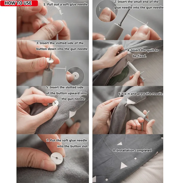 Hasznos Ágynemű Klipek Csúszásgátló Bilincs Paplan Ágytakaró Megfogók Rögzítőelemek Matrac Tű Paplantartó Lemezruhák Csatához - Image 5