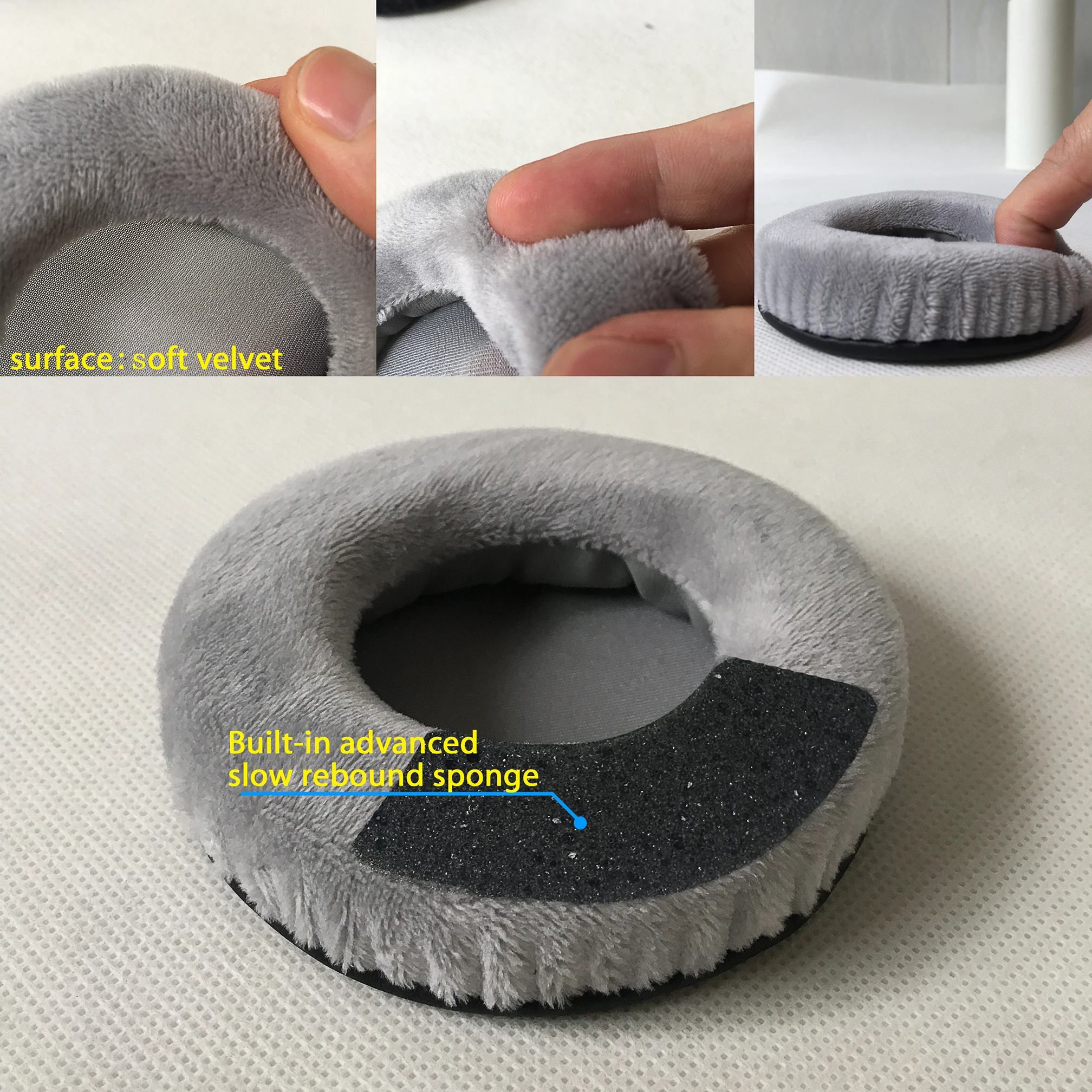 Nullkeai Replacement Velvet Earpads for Sennheiser HD250 Linear HD250 Linear II Headphones Earmuff Earphone Sleeve Headset