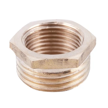 

20mm Male to 16mm Female Brass Hex Reducing Bushing Adapter Pipe Fitting Gold