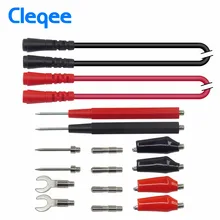Cleqee P1500 Test Lead Kit Replaceable Test Wire Probe for Digital Multimeter Feeler Crocodile Alligator Clip Test Pins Needles