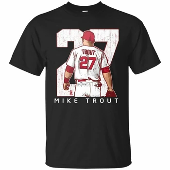 

Mike Trout T Shirt Anaheim Baseball Harajuku Streetwear Shirt Men S Black Navy