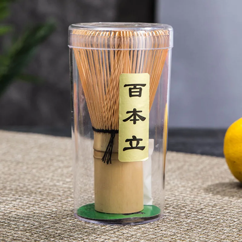 Whisk 100 Японская церемония Matcha костюм бамбуковый венчик зеленый чай Matcha порошок Chasen инструмент шлифовальные кисти Чай держатель инструментов аксессуары - Цвет: Whisk 100