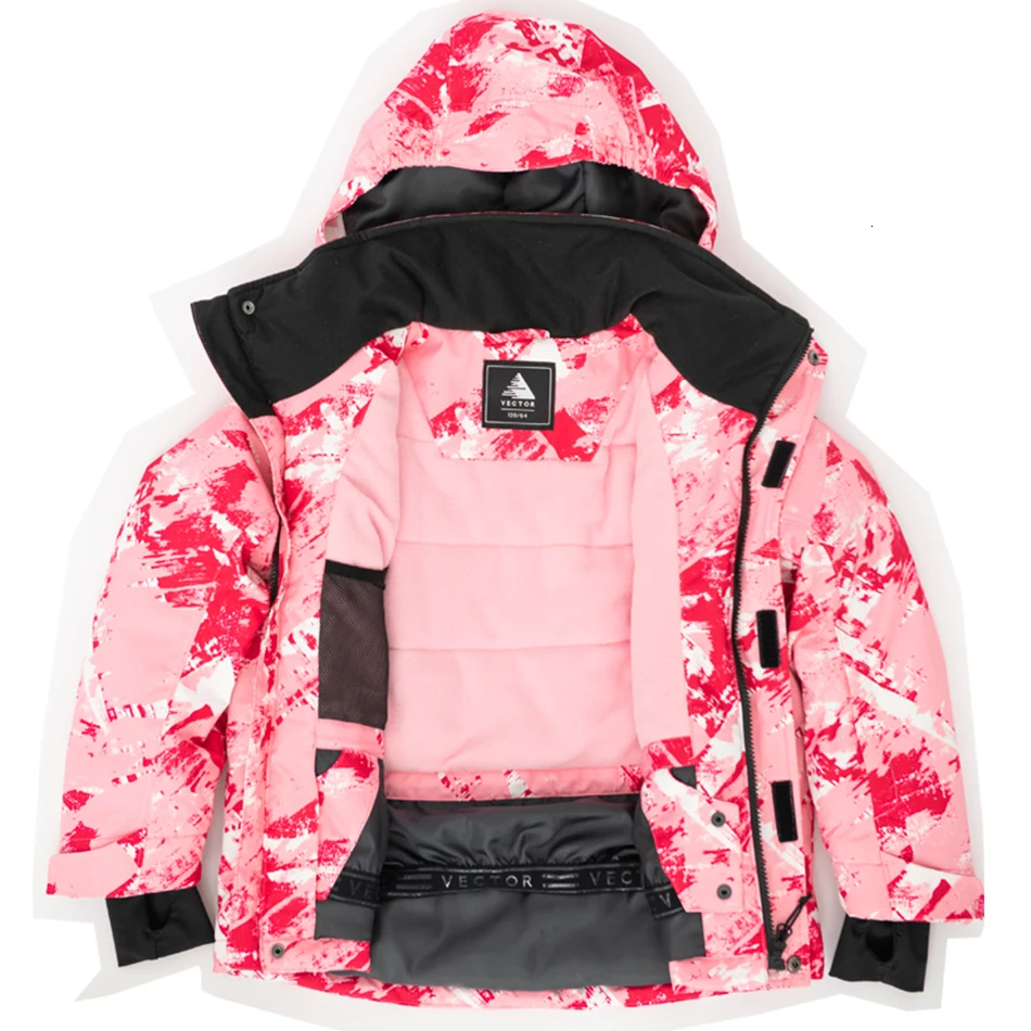 Очень толстая теплая детская Лыжная куртка с капюшоном из синтетического материала; пальто для снежной зимы; водонепроницаемая ветрозащитная одежда для мальчиков и девочек; одежда для катания на лыжах и сноуборде
