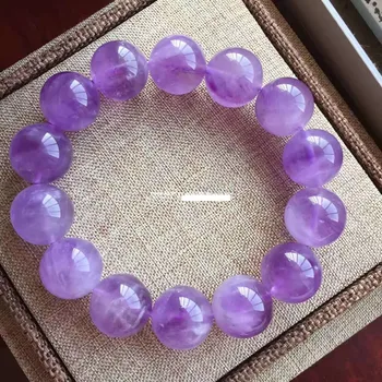 

Natural lavender amethyst bracelet beautiful amethyst single ring bracelet crystal accessories