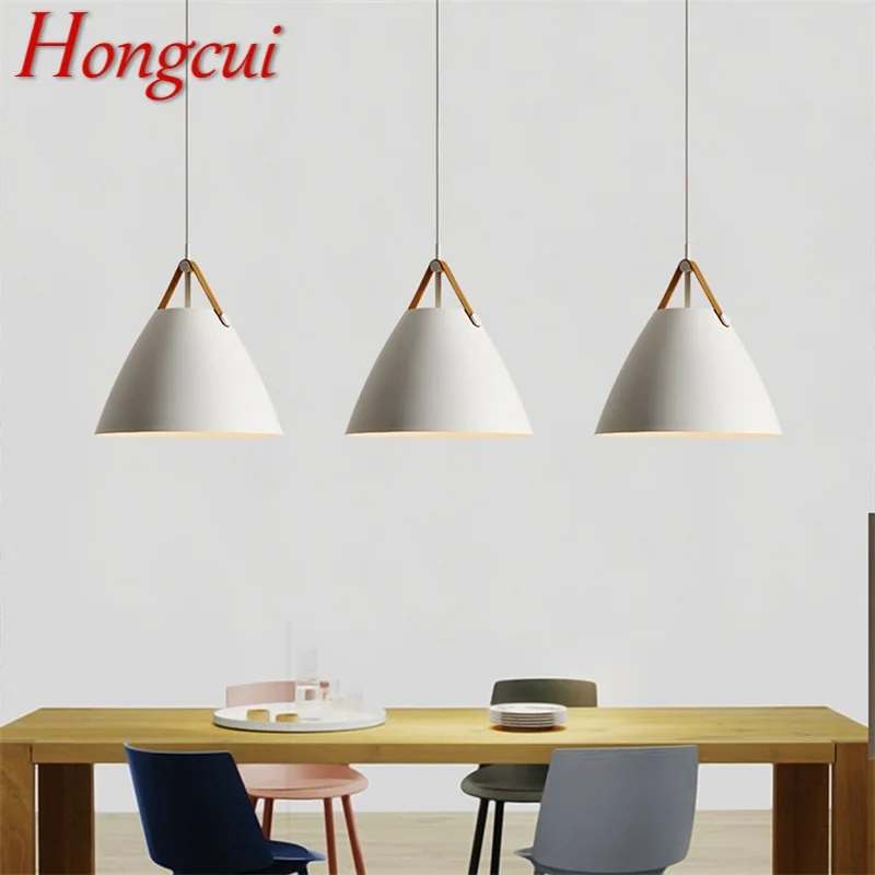 

Hongcui Nordic Simple Pendant Light Contemporary LED Lamps Fixtures For Home Decorative Dining Room