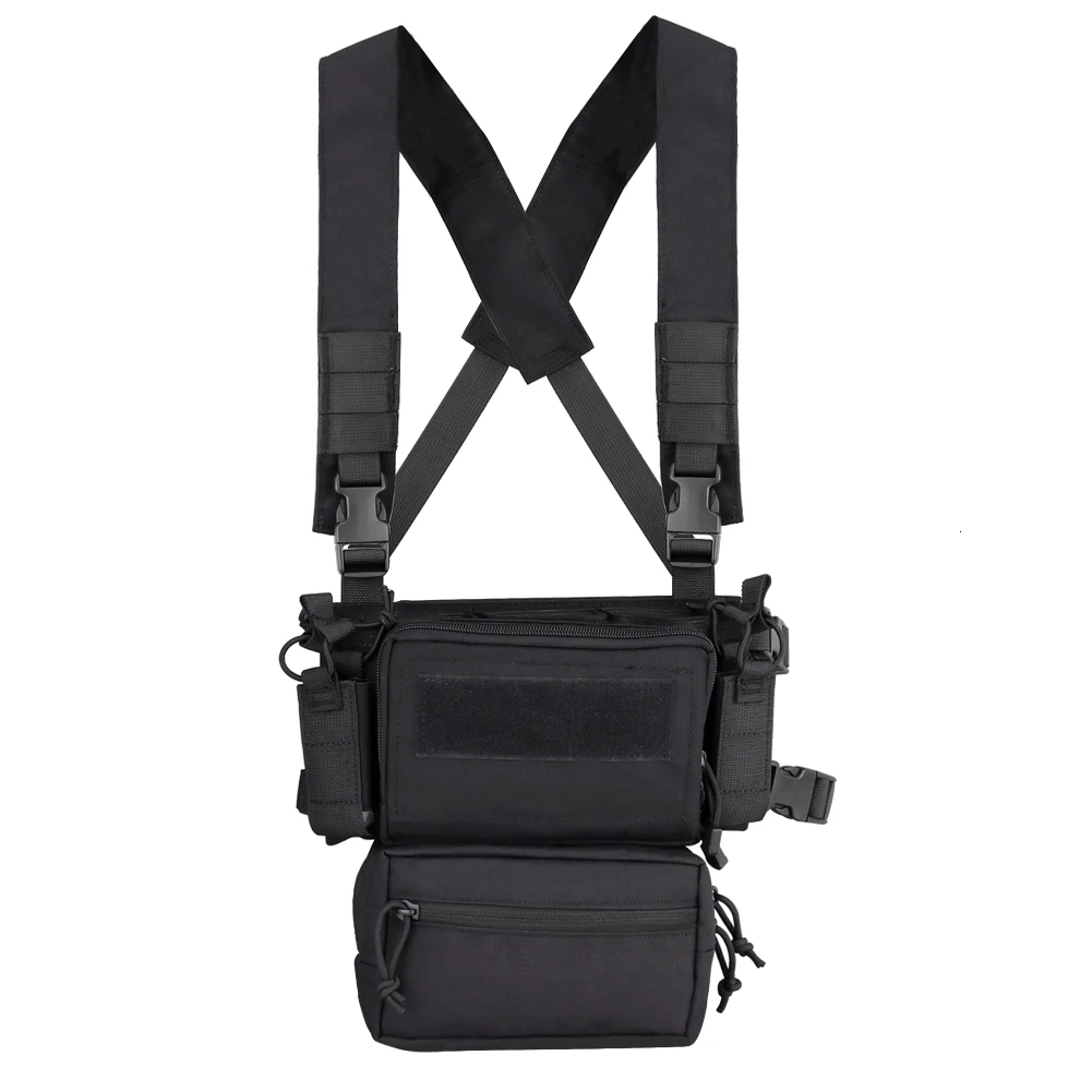 Black with pouch Армейская тактическая сумка Armor нагрудный жилет X Жгут винтовка Пистолетная обойма сумка CRX охотничье оборудование аксессуары нагрудные установки - Цвет: Black with pouch