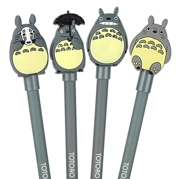 

4 Pcs Novelty Cute My Neighbor Totoro Gel Ink Pen Signature Pen Escolar Papelaria School Office Supply Promotional Gift