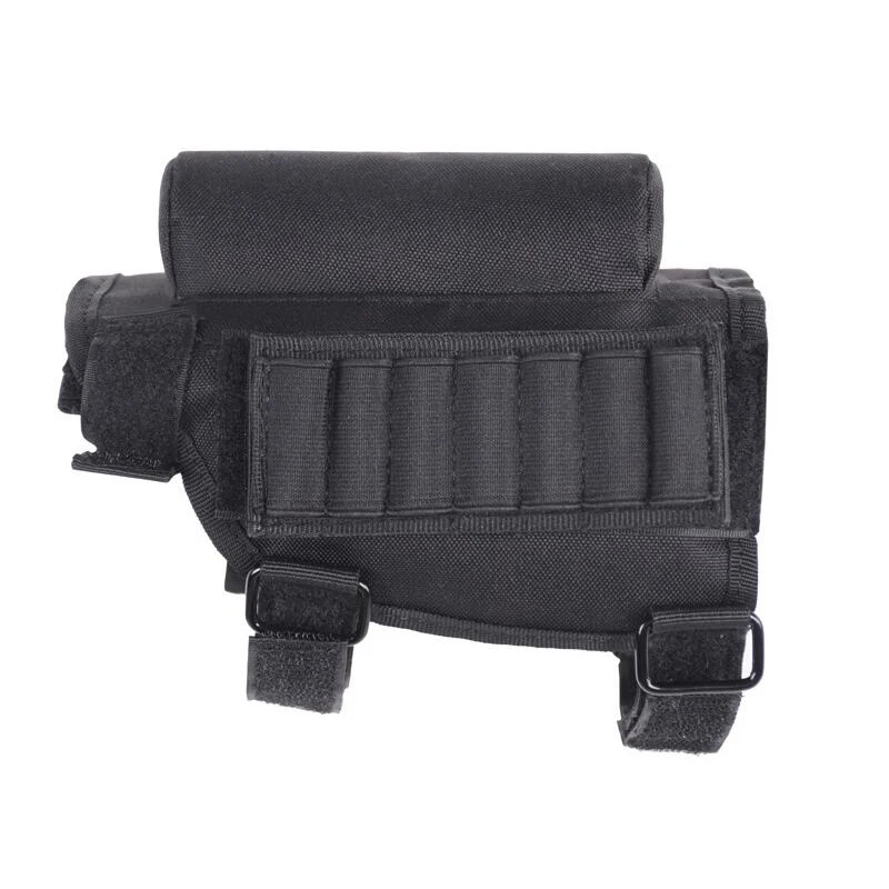 Tactical Cheek Rest Outdoor Military Buttstock Rifle Cheek Rest Bullet Holster Adjustable Nylon Hunting Pouch Cartridges Bags