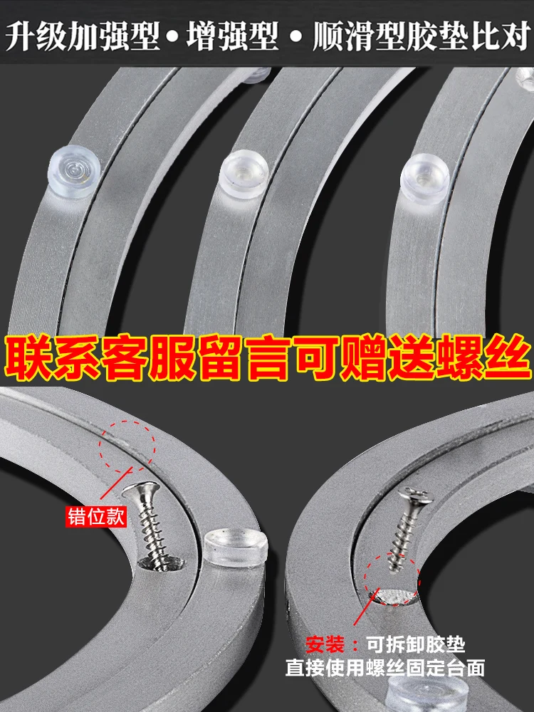 Lazy Susan Turntable Aluminium Alloy Lazy Susan Turntable Dining Table Rotating Swivel Plate 4-40INCH Diameter