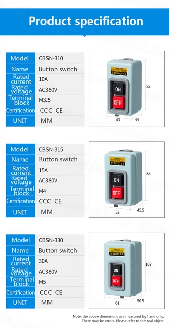 Push Button Switch 3 Phase