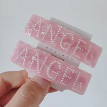 Набор заколок для волос с буквенным ангелом и стразами