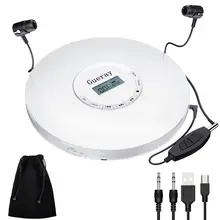 Cd player portátil, recarregável, pessoal, compacto, player de disco, fones embutidos, hifi, música, walkman, cd player, com tela lcd