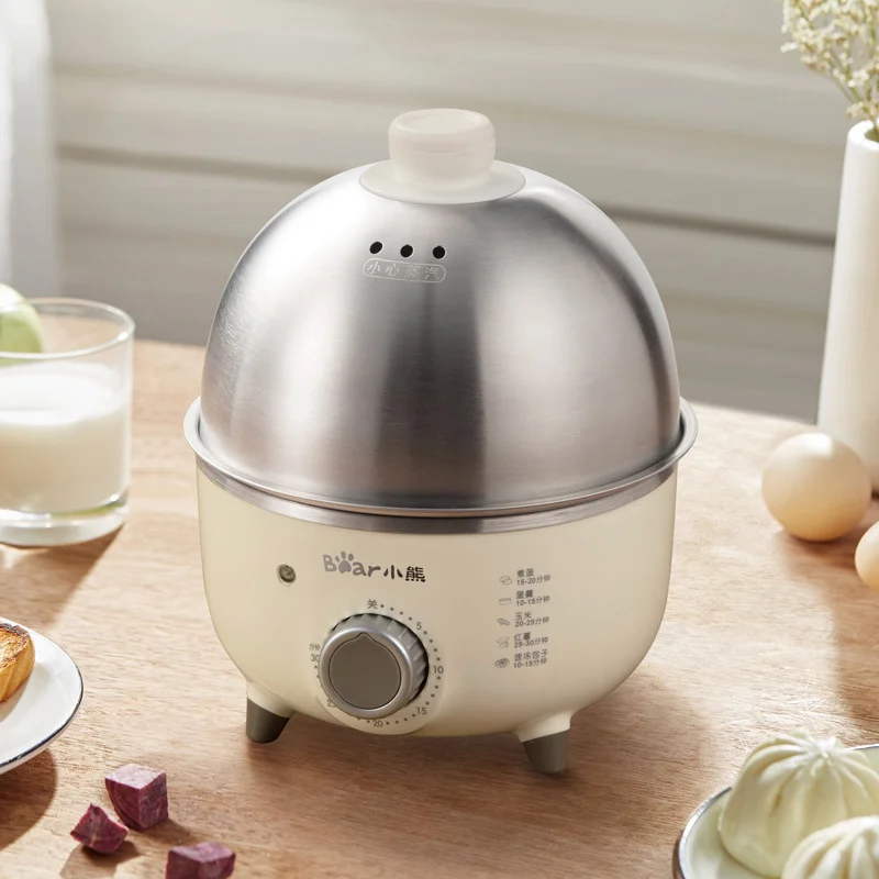 Egg Cooker Electric Egg Cooker BEAR Mini Household Electric Egg Steamer Boiler Automatic Multi Cooker Egg Custard Steaming Cooker With Timer