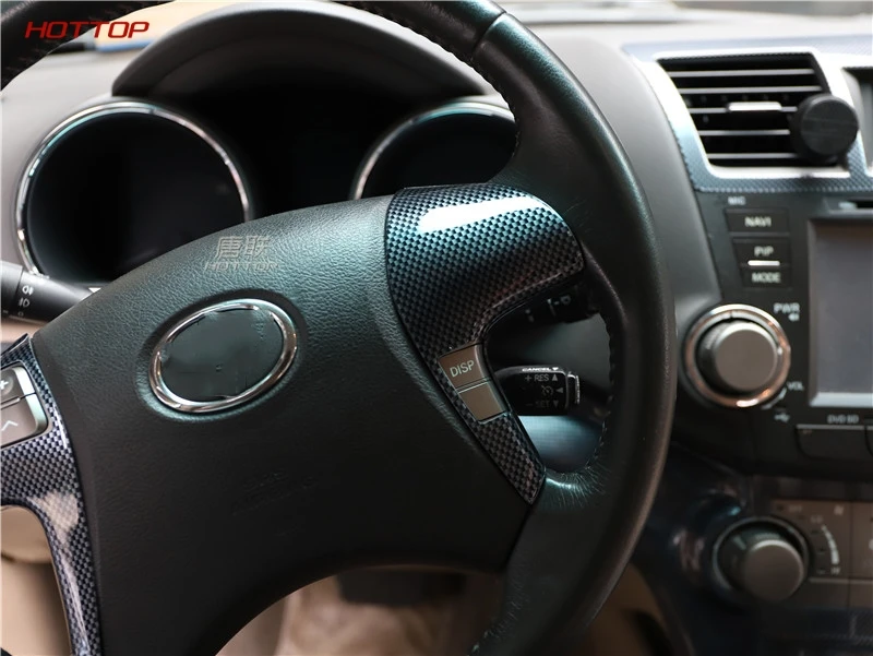 Для toyota camry 2009-2011 отделка рулевого колеса внутренняя отделка с блестками Отделка приборной панели внутренняя отделка из красного дерева ABS