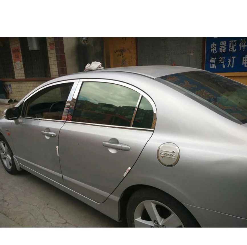 Нержавеющая стальная оконная декоративная планка для honda civic 2006 2007 2008 2009 2010 2011 8th |
