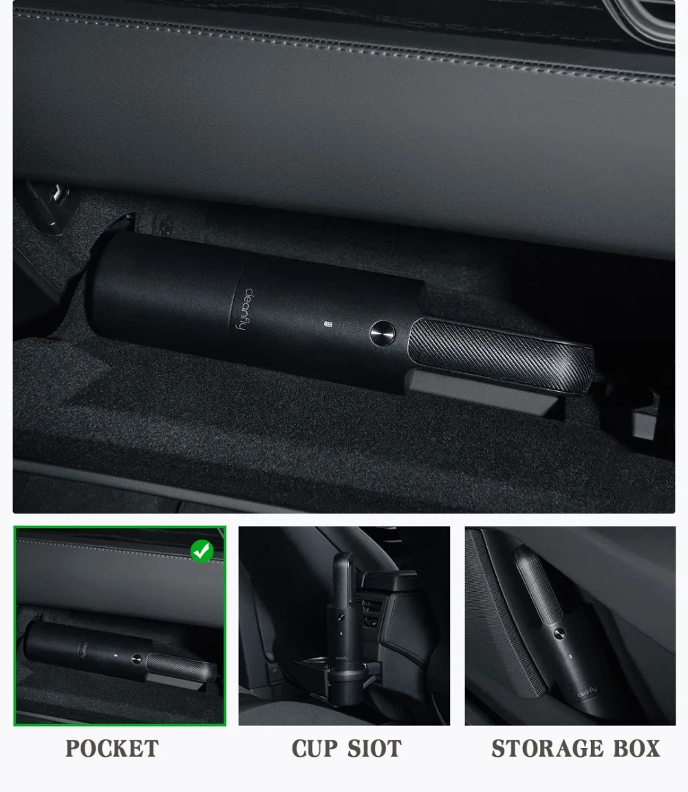 Xiaomi Cleanfly автомобилей пылесос 12V 2A Портативный ручной Беспроводной автомобильный пылесос для сухой и влажной уборки двойной Применение автомобиля аспиратор