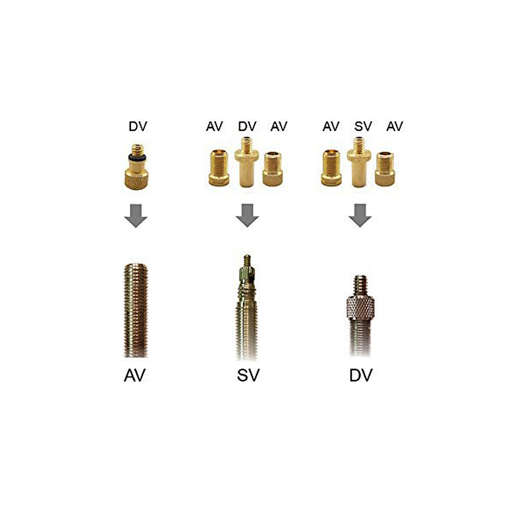 1 Set Valve Adapter Copper Prime Durable Sturdy Bike Parts Pump Needle Converter Valve Adapter For Bicycle Bike Cycling Bike
