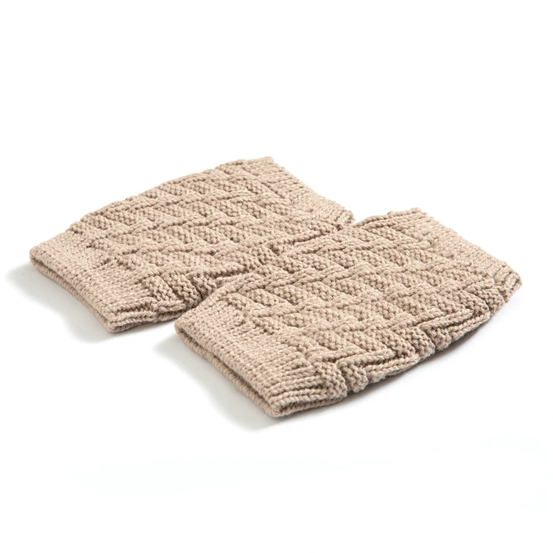 Зимние женские повседневные гетры с геометрическим узором теплые короткие