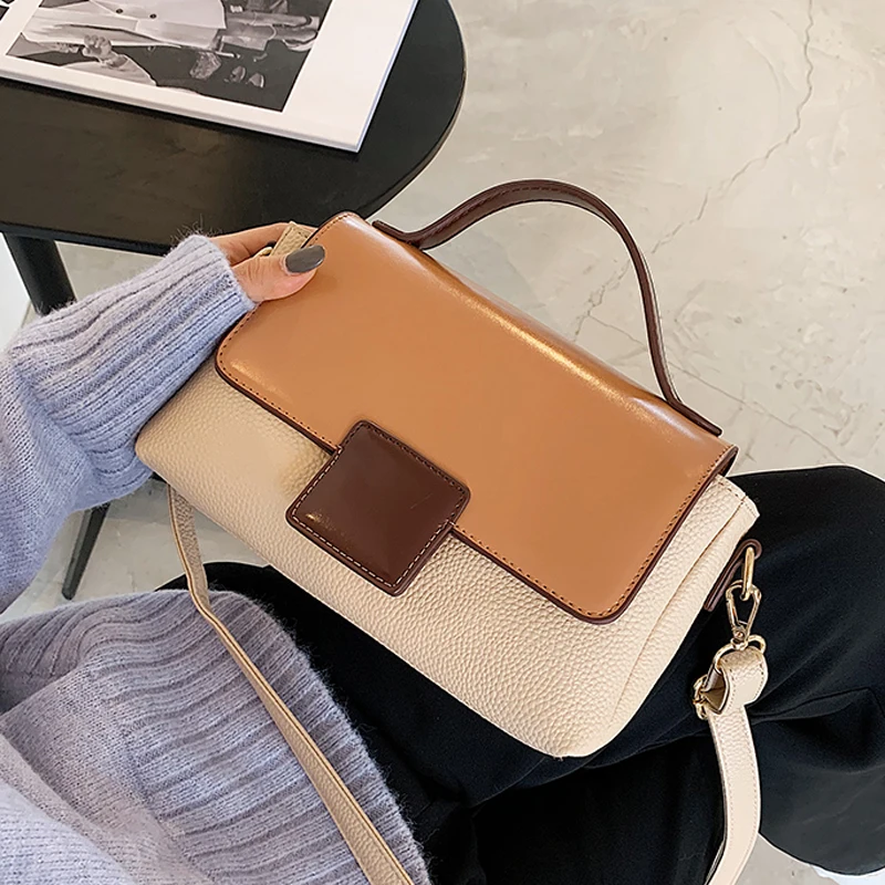

Pu Leather Brand Designer Shoulder Simple Bag For Women 2020 New Luxury Flap Crossbody Pack Female Fashion Girl Travel Handbag