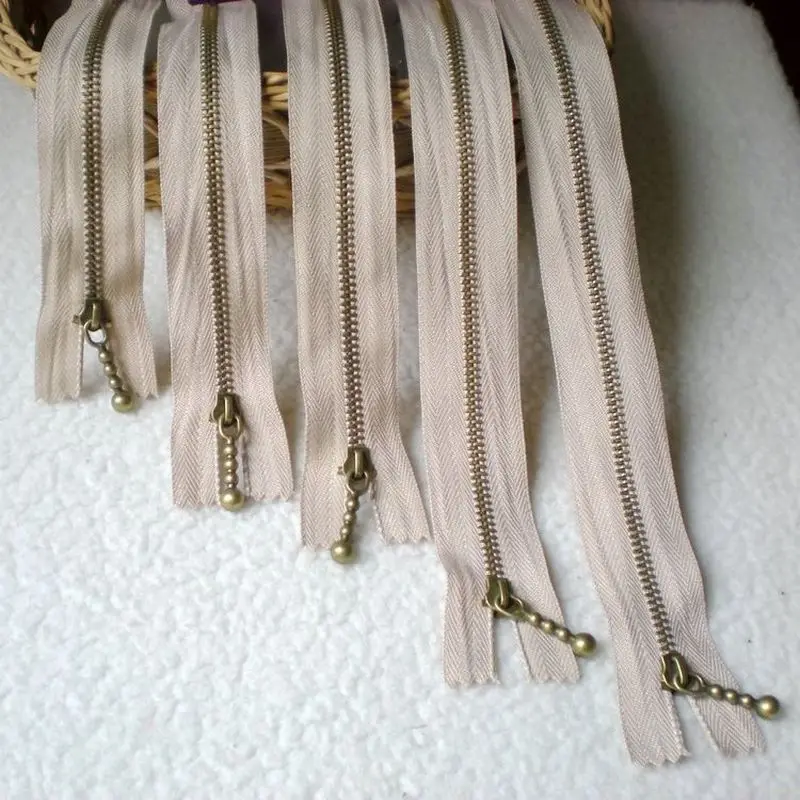 10PCS Water Droplets Shape Zipper Metal Zipper for Sewing DIY Handbag Bag  and Craft Metal Zippers for Sewing 15/20/25cm