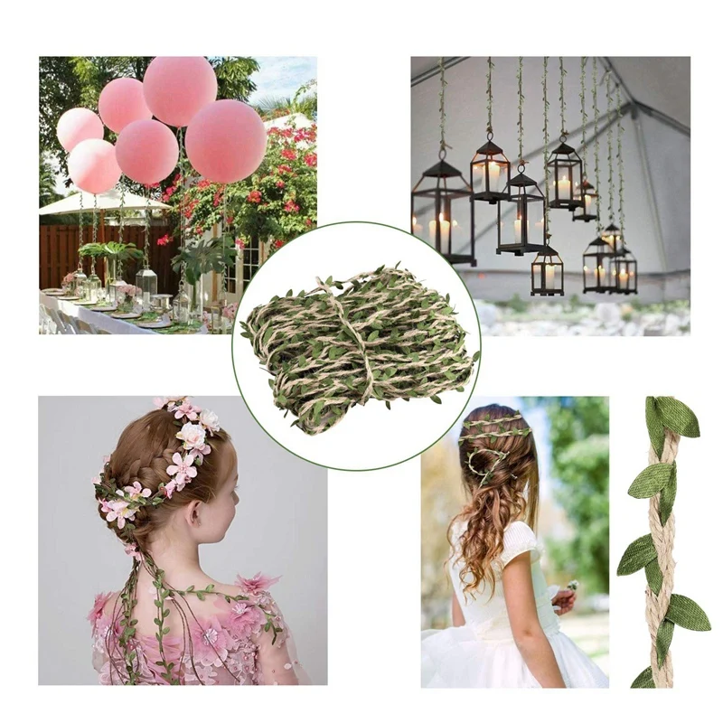 Artificial Leaves Garland- 20M- Rustic Foliage Liana Garden Artificial Foliage Decorations for Garden or Wedding