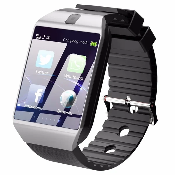 Bluetooth Смарт-часы DZ09 телефон с камерой Sim TF карта Android SmartWatch телефонный звонок браслет часы для Android смартфон - Цвет: Black Silver