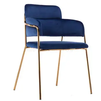 

Nordic Dining Chair Simple Home Back Stool Ins Net Red Makeup Chair Iron Art Manicure Milk Tea Shop Negotiation Chair