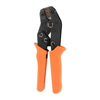 

uxcell 7-inch Ratchet Crimping Press Plier Crimper Tool 26-16 AWG 0.5-1.5mm2 for TAB Terminal