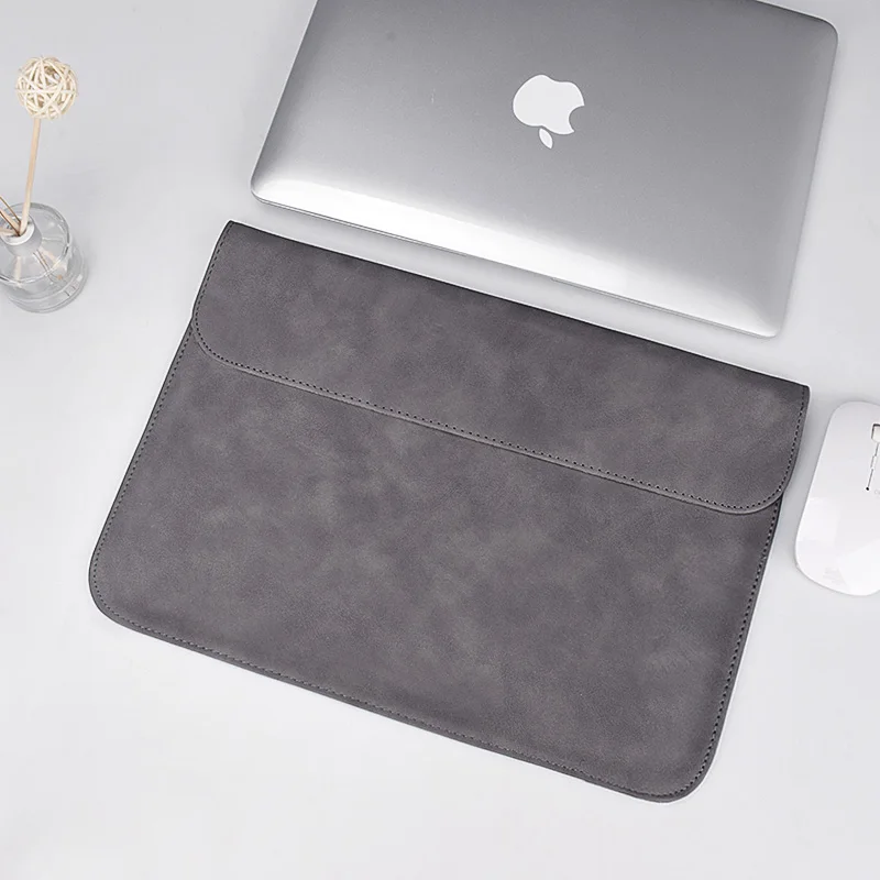 Чехол из мягкой ПУ кожи для ноутбука Macbook Air Pro 13 3 14 15 дюймов водонепроницаемая