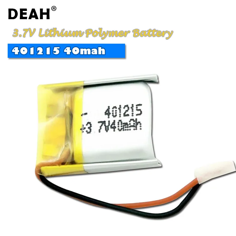 1-3 шт. 3 7 V Lipo cells 401215 40mah литиевая полимерная аккумуляторная батарея для MP3 MP4 GPS