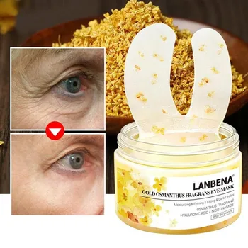 

LANBENA 50PCS Gold Osmanthus Fragrans Eye Mask Patches Remover Dark Circles Eye Bag Reduces Eye Lines Lifting Firming Eyes Care