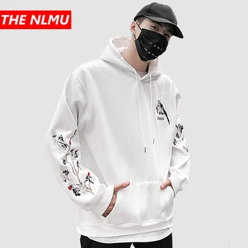 

Hip Hop Hoodies Sweatshirt Men Women Flower Embroidery 2019 Harajuku Streetwear Fashion Hoodie Pullover Autumn Tops WG512
