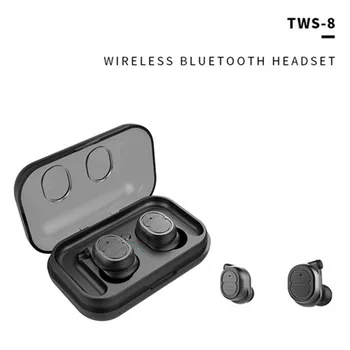 

TWS-8 Bluetooth Headphone Sport Wireless Earphone Bluetooth 5.0 Headset Earbuds Waterproof With Charging Box For Smart phone